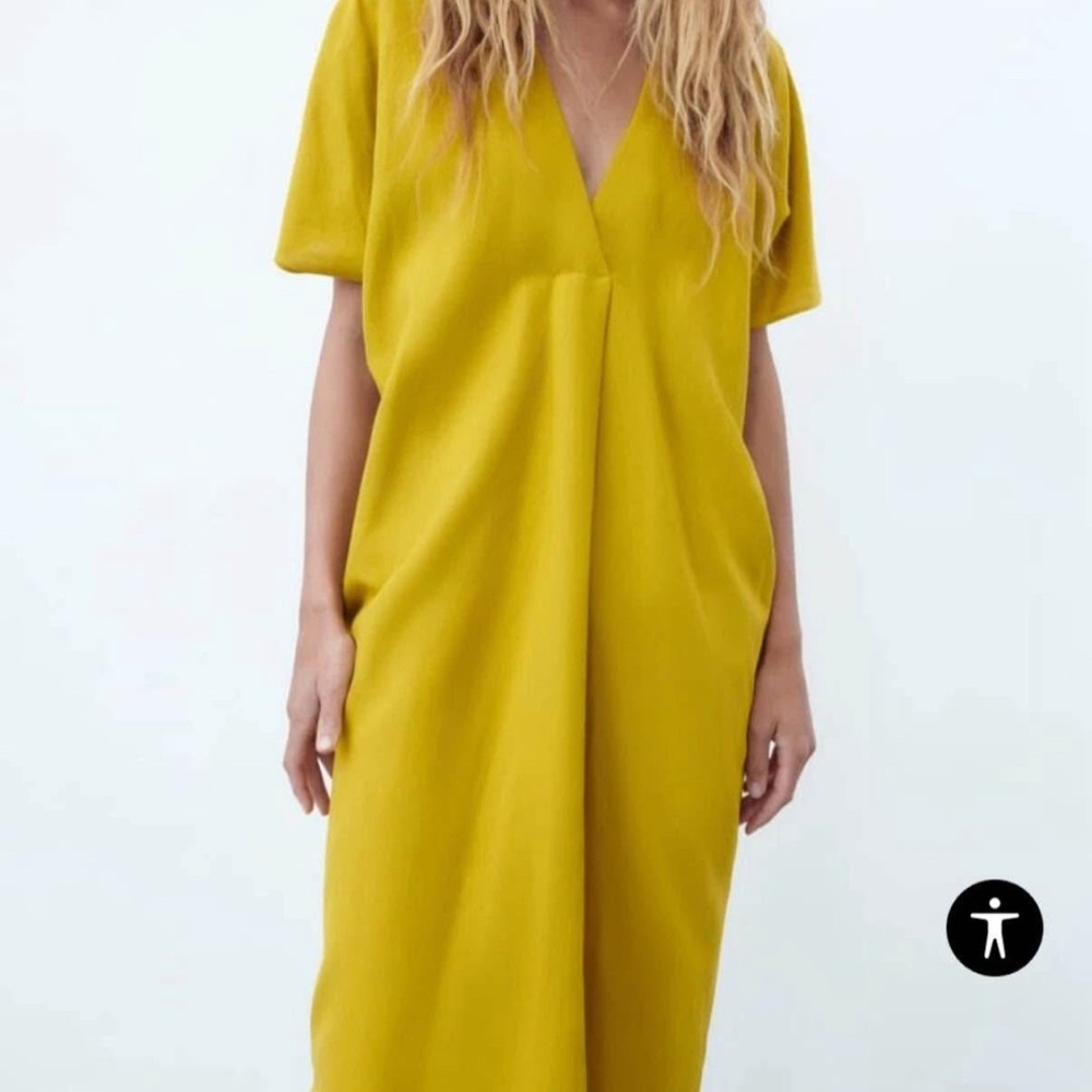 Zara Mustard Midi Dress